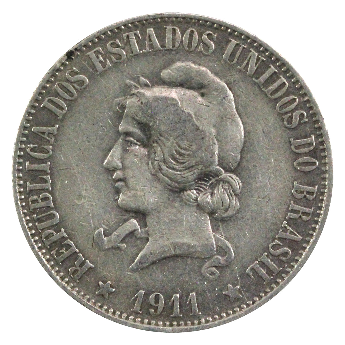 Brazil 1911 2000 Reis Extra Fine (EF40)