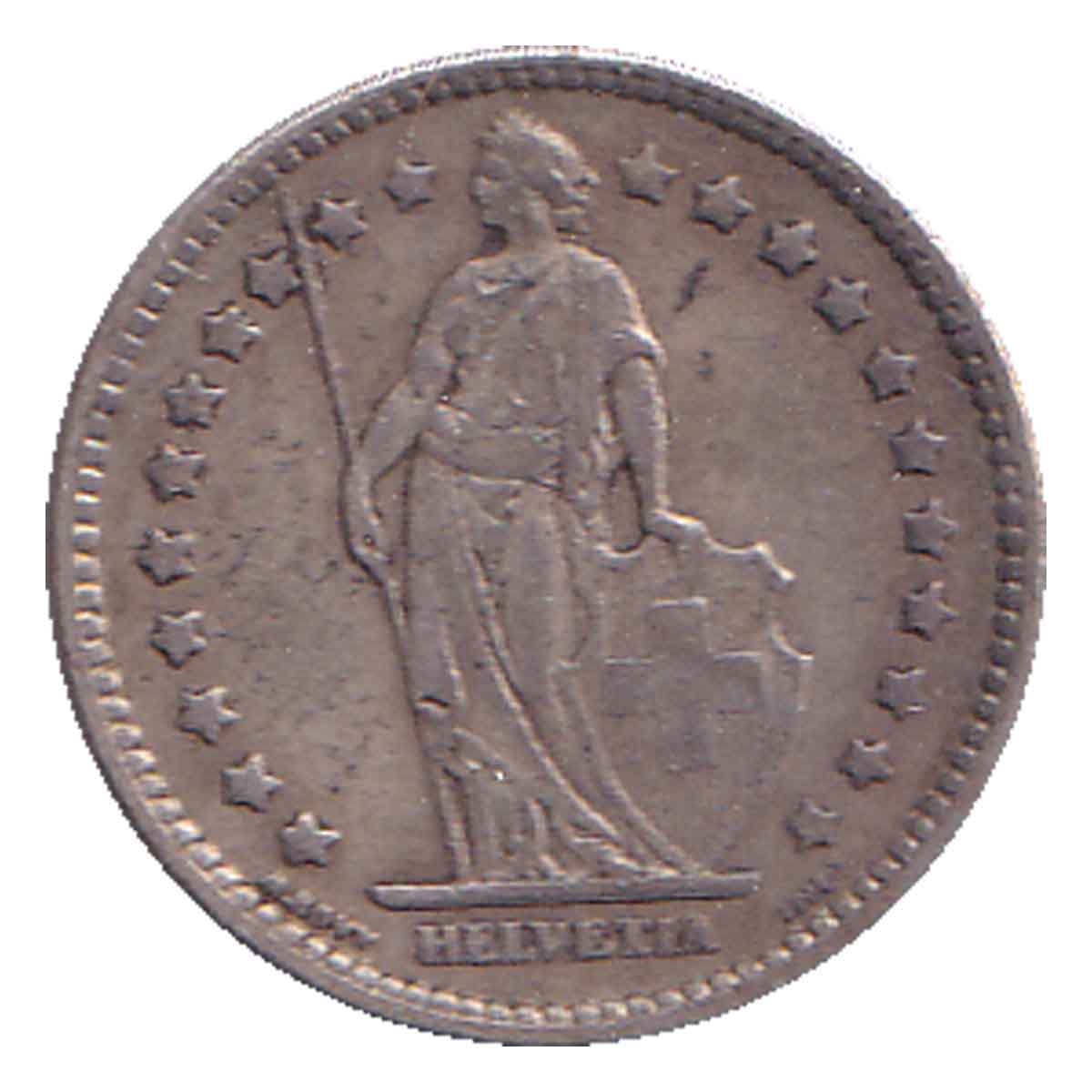 Switzerland 1921B Franc Extra Fine (EF40)