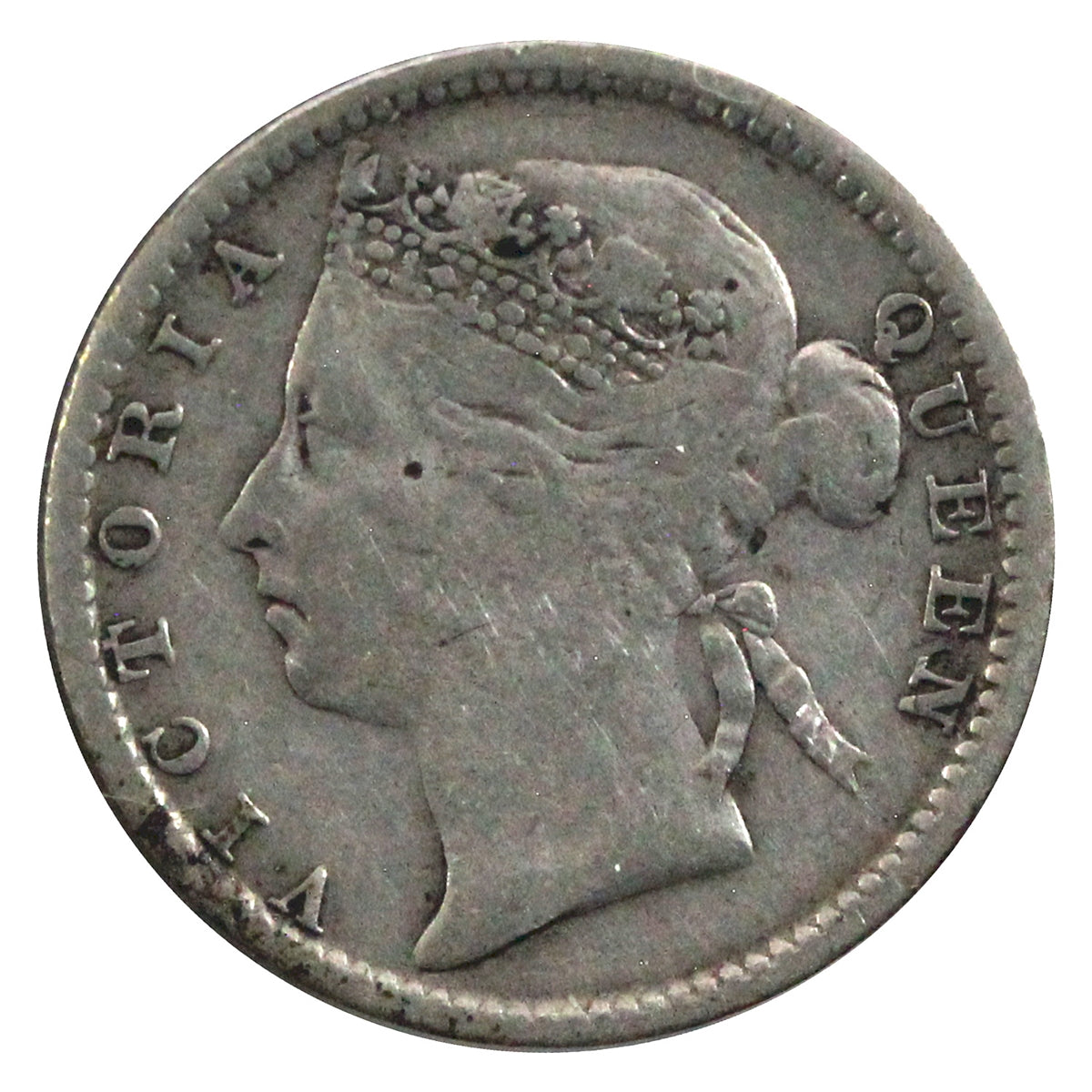 Straits Settlements 1894 10 Cents Very Fine (VF20)