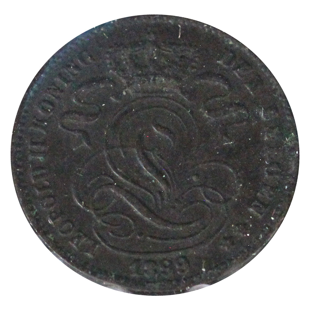 Belgium 1899 Centime Almost Uncirculated (AU50)