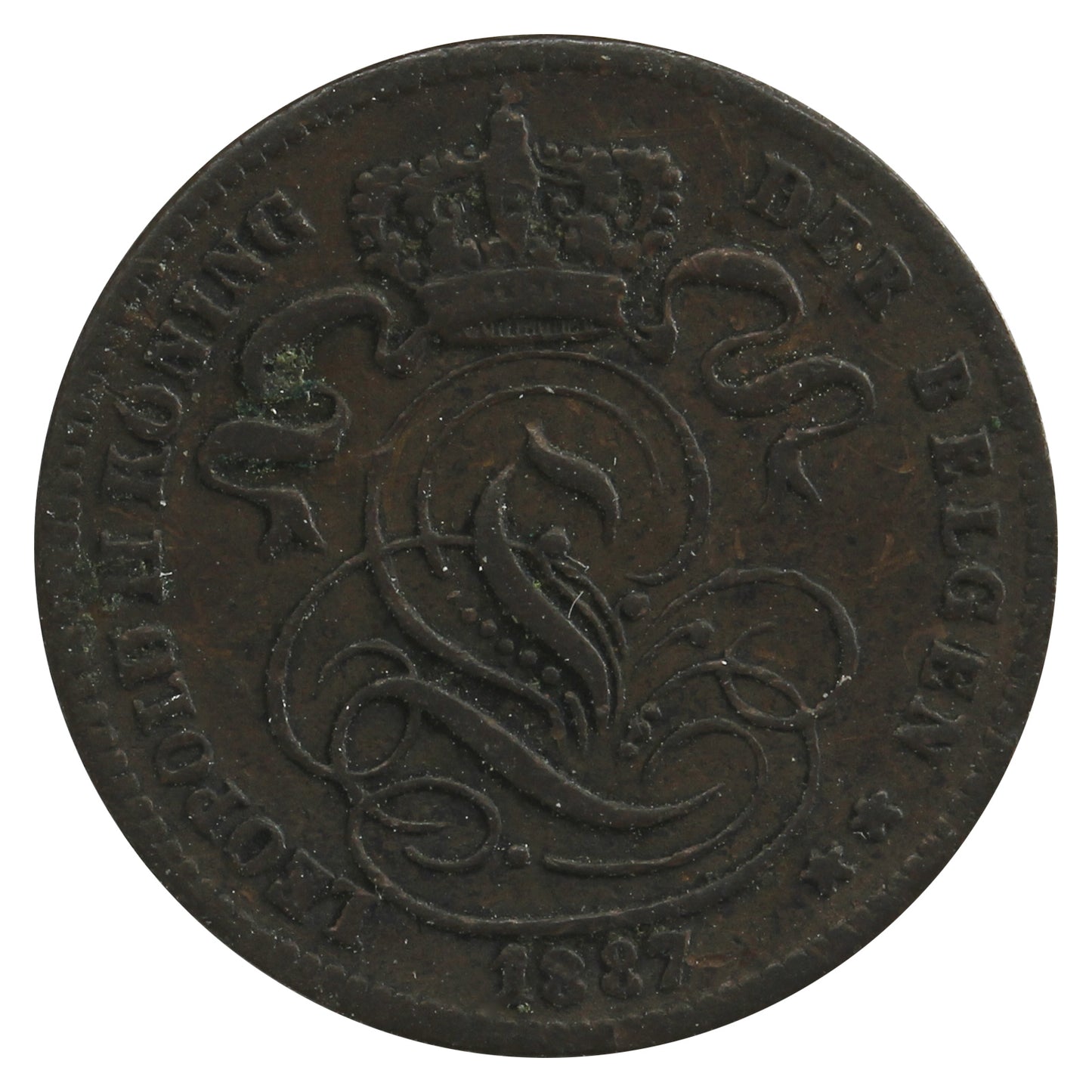 Belgium 1887 Centime Extra Fine (EF40)