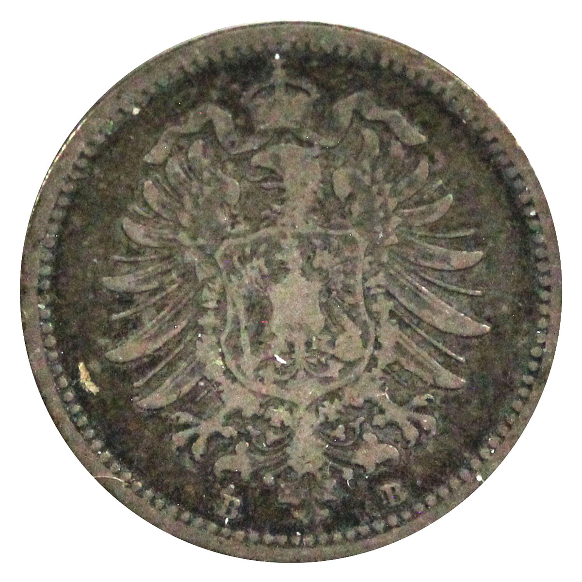 German Empire 1876B 20 Pfennig VF-EF (VF30)