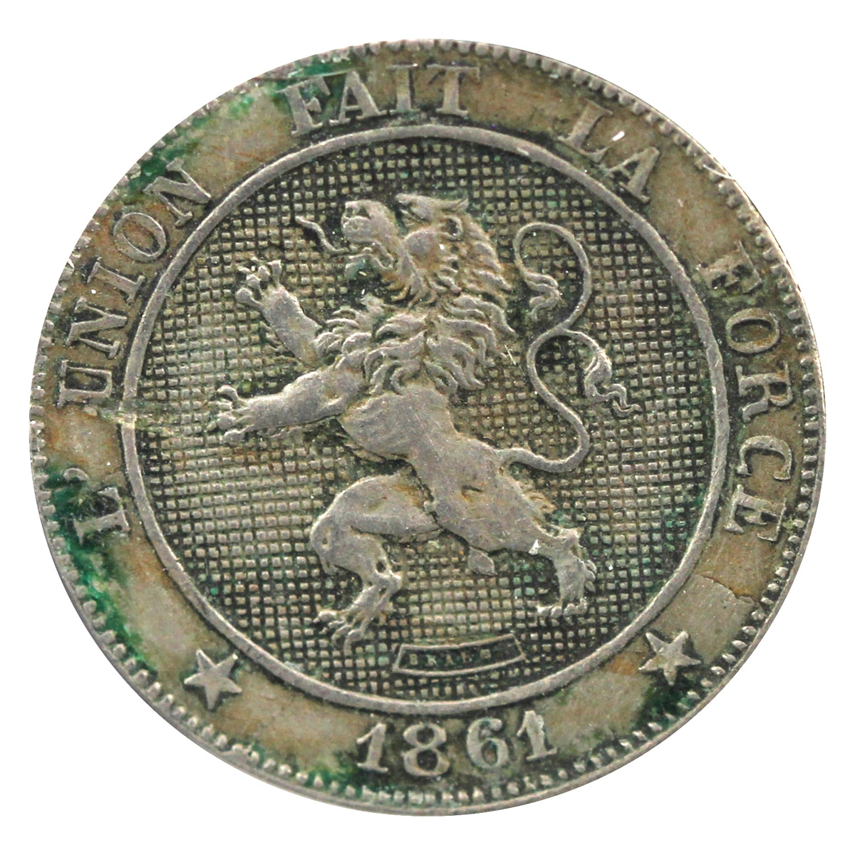 Belgium 1861 5 Centimes Extra Fine (EF40)