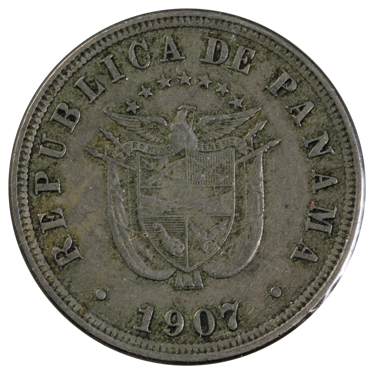 Panama 1907 2 1/2 Centesimos VF-EF (VF30)
