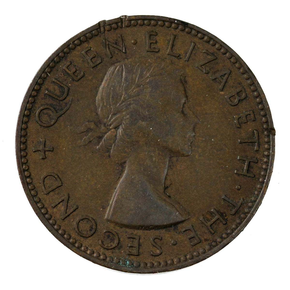 New Zealand 1954 1/2 Penny Almost Uncirculated (AU50)