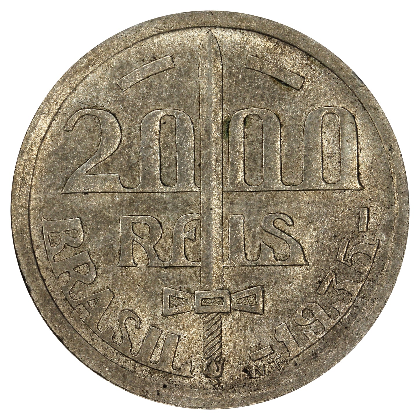Brazil 1935 2000 Reis Uncirculated (MS60)