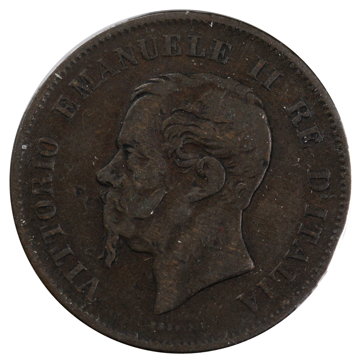 Italy 1861N 5 Centesimi VF-EF (VF30)