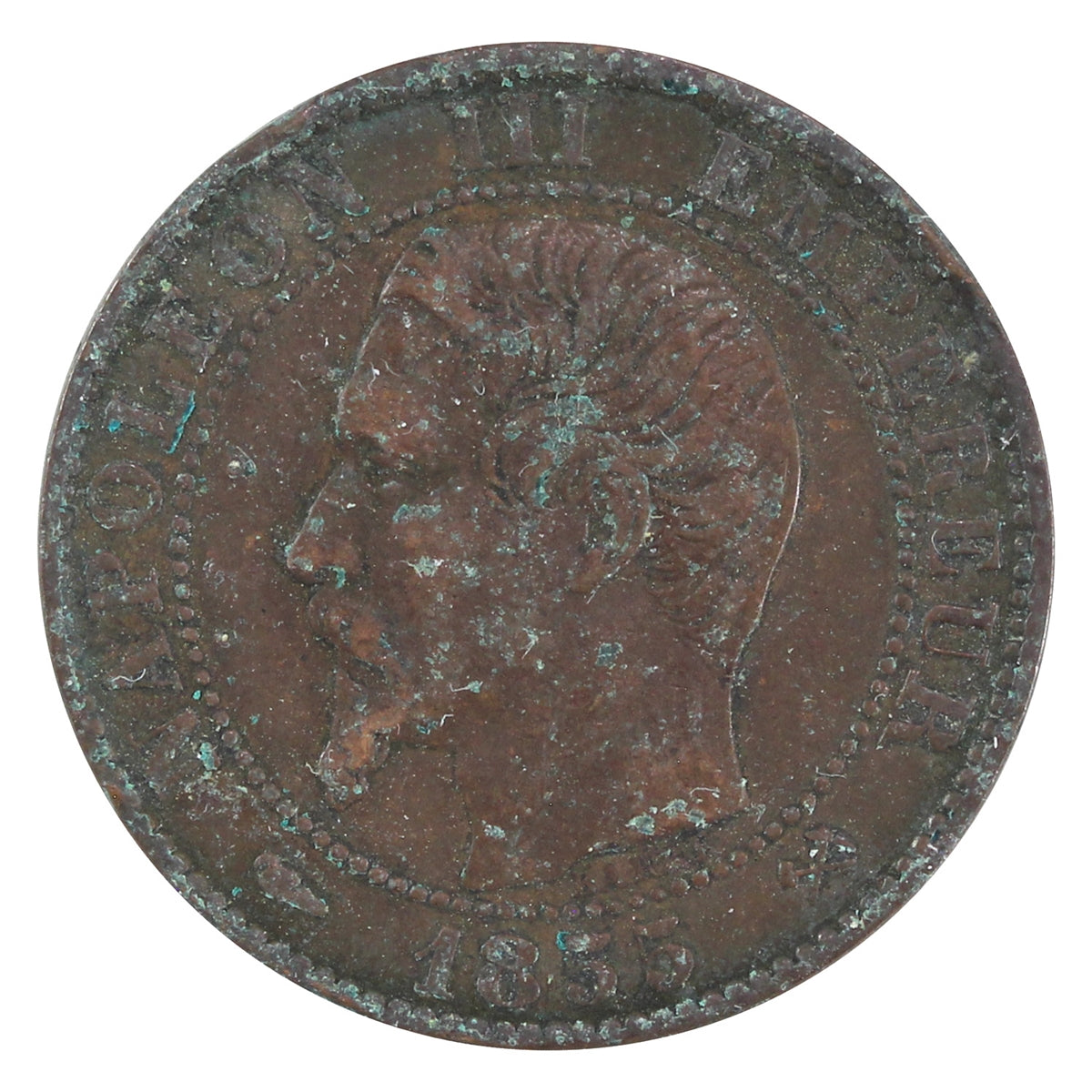 France 1855B 5 Centimes Extra Fine (EF-40)