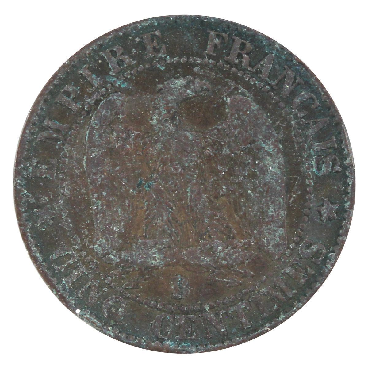 France 1855B 5 Centimes Extra Fine (EF40)