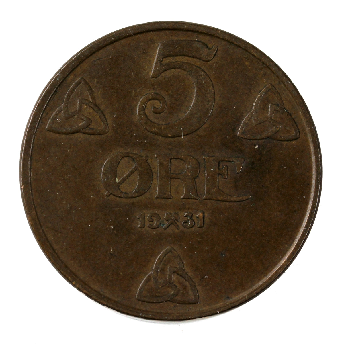 Norway 1931 5 Ore Extra Fine (EF-40)