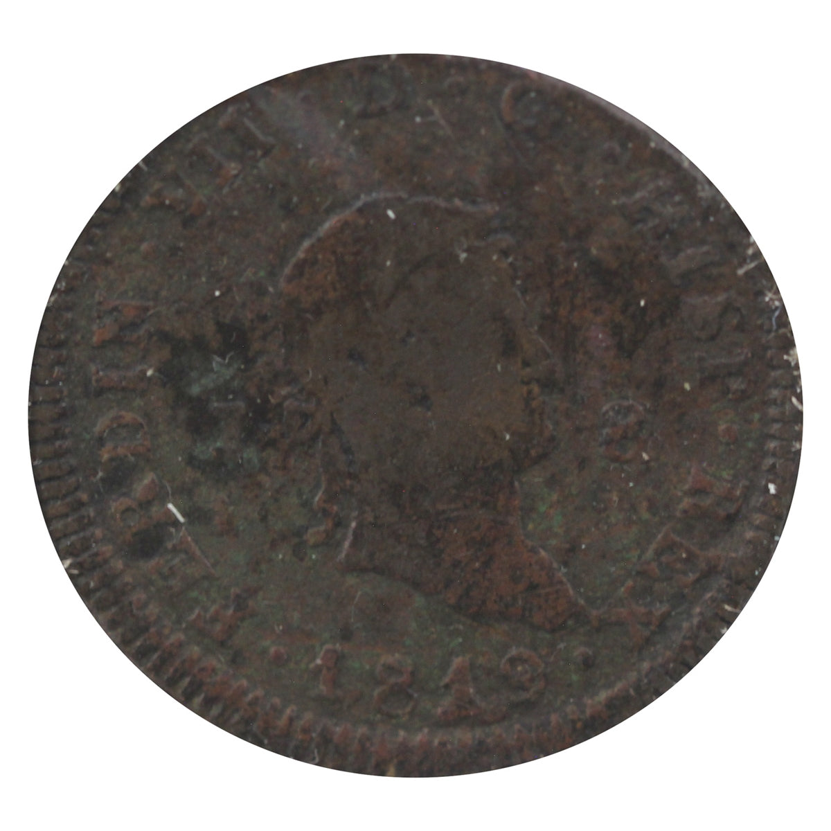 Spain 1819J 8 Maravedis VF-EF (VF30)