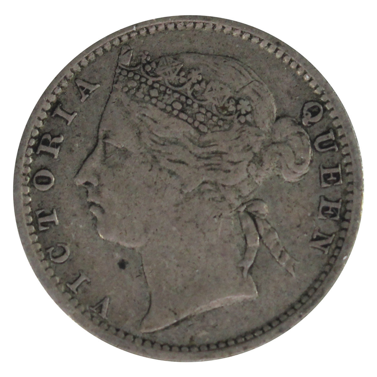 Straits Settlements 1886 10 Cents VF-EF (VF30) $