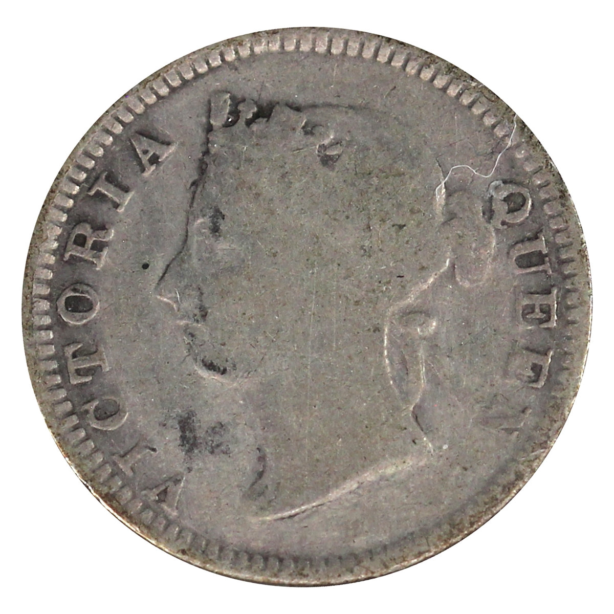Straits Settlements 1890H 5 Cents VG-F (VG10)