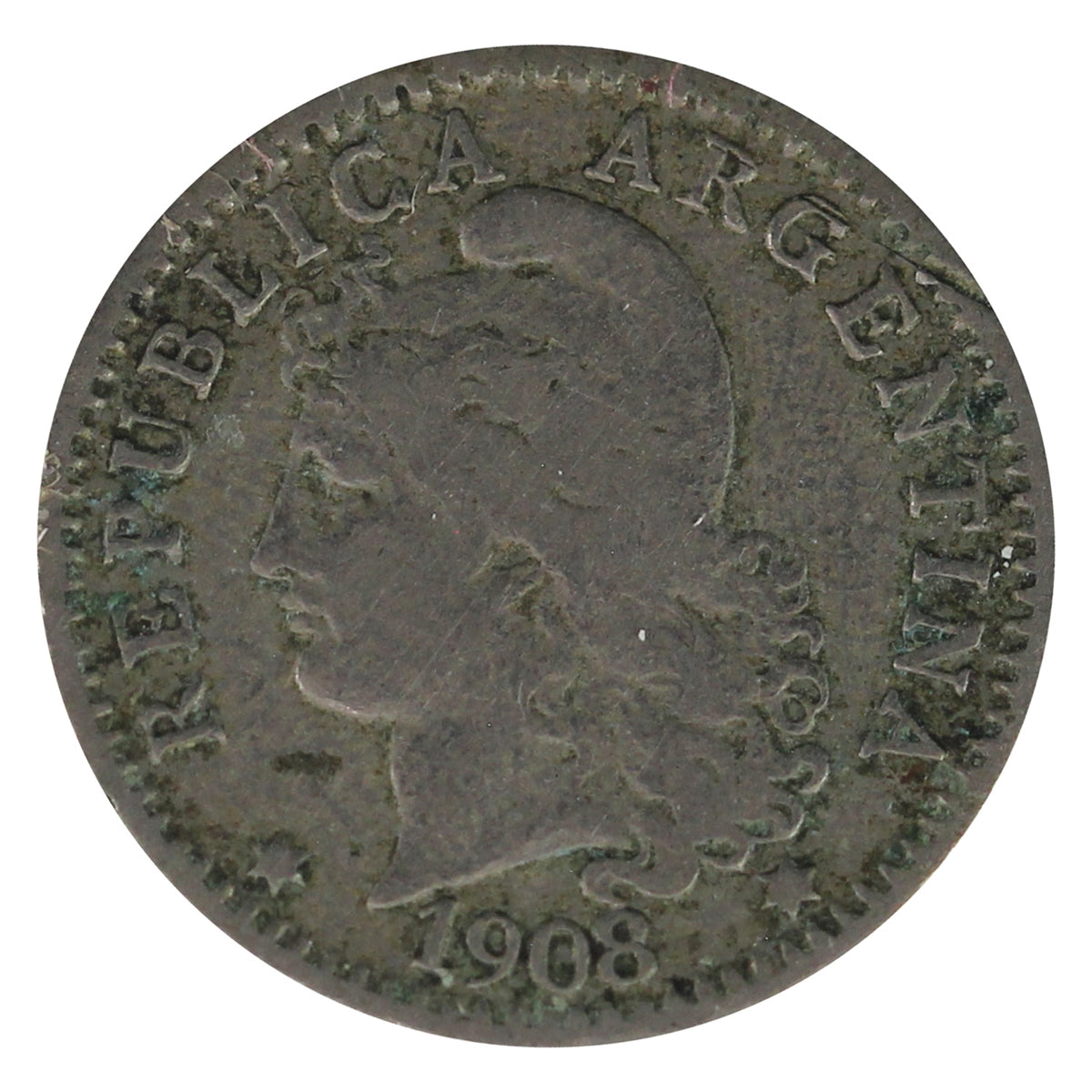 Argentina 1908 5 Centavos Very Fine (VF20)