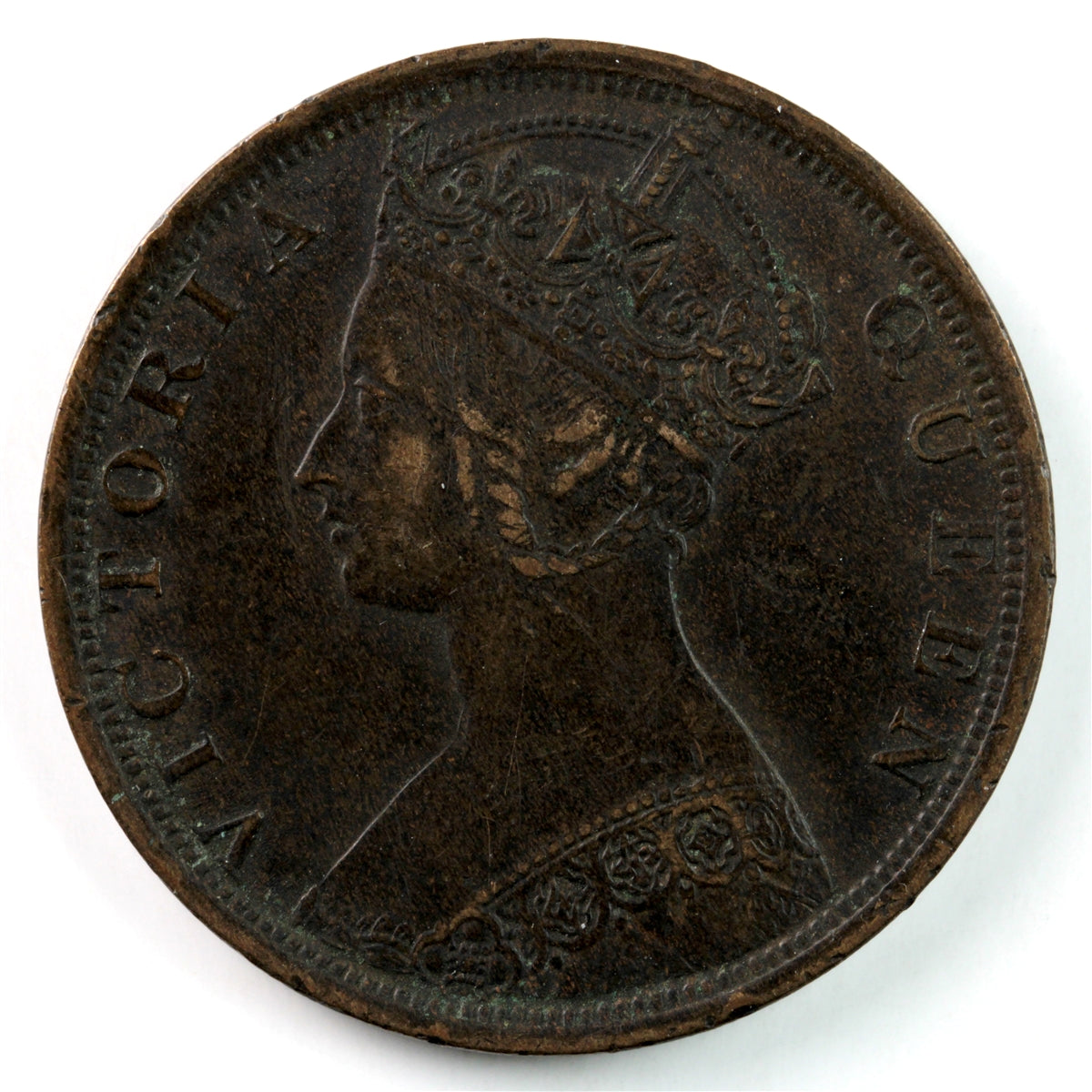 Hong Kong 1901 Cent Almost Uncirculated (AU50) $