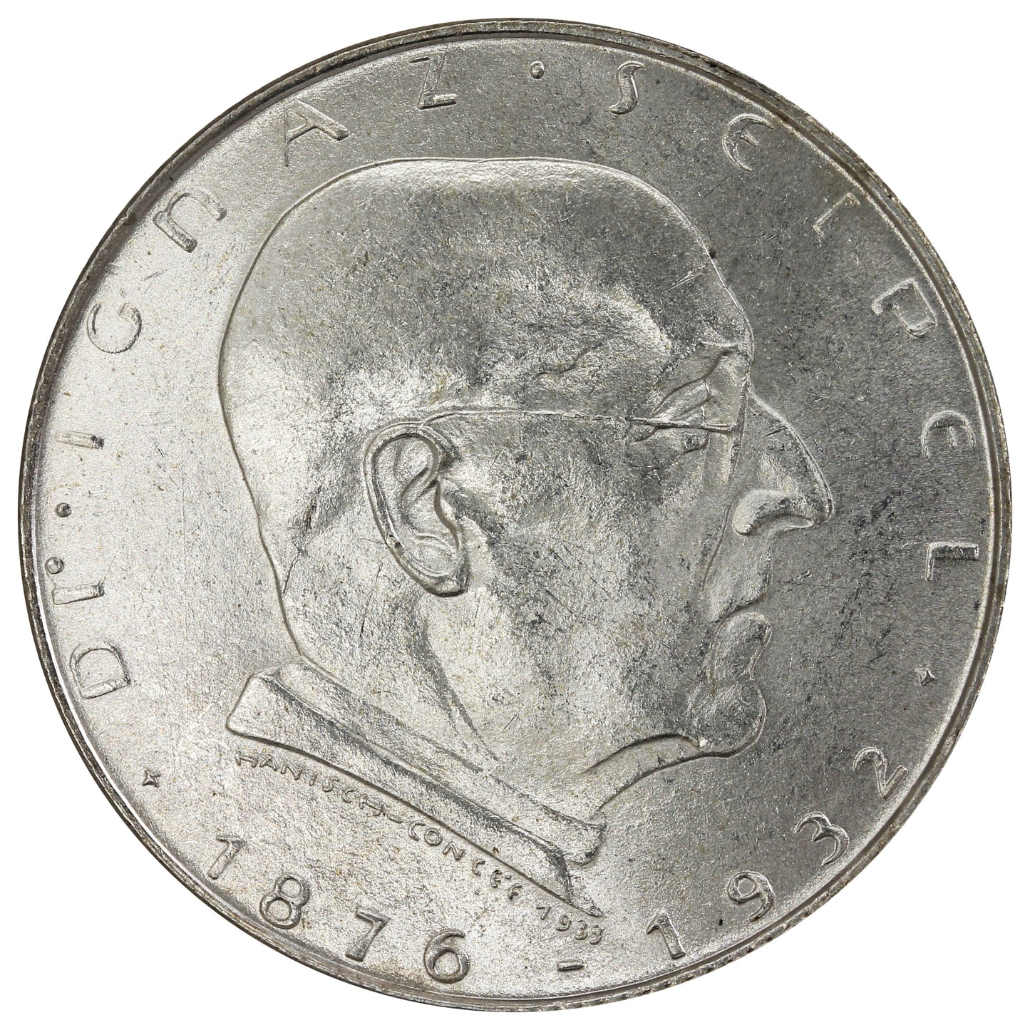 Austria 1932 Ignaz Seipel 2 Schilling Brilliant Uncirculated (MS63)