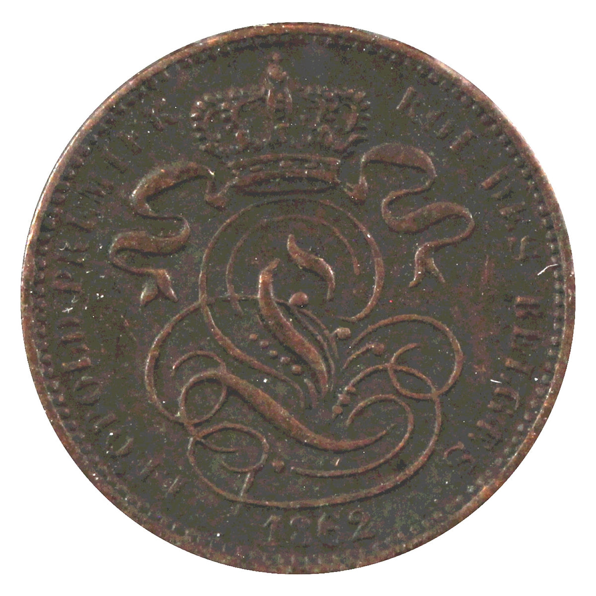 Belgium 1862 Centime Extra Fine (EF40)