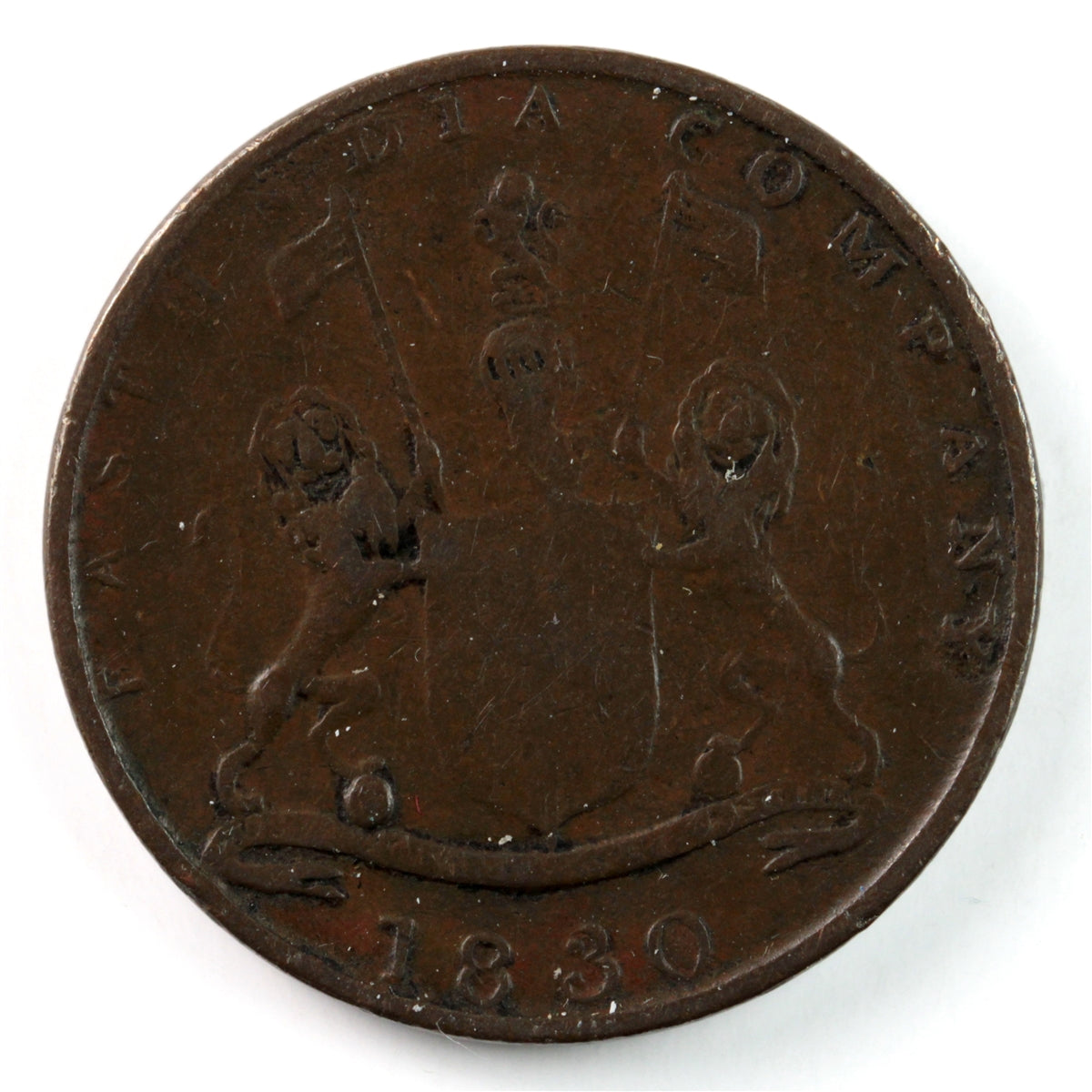 India 1830 1/4 Anna VG-F (VG10) $
