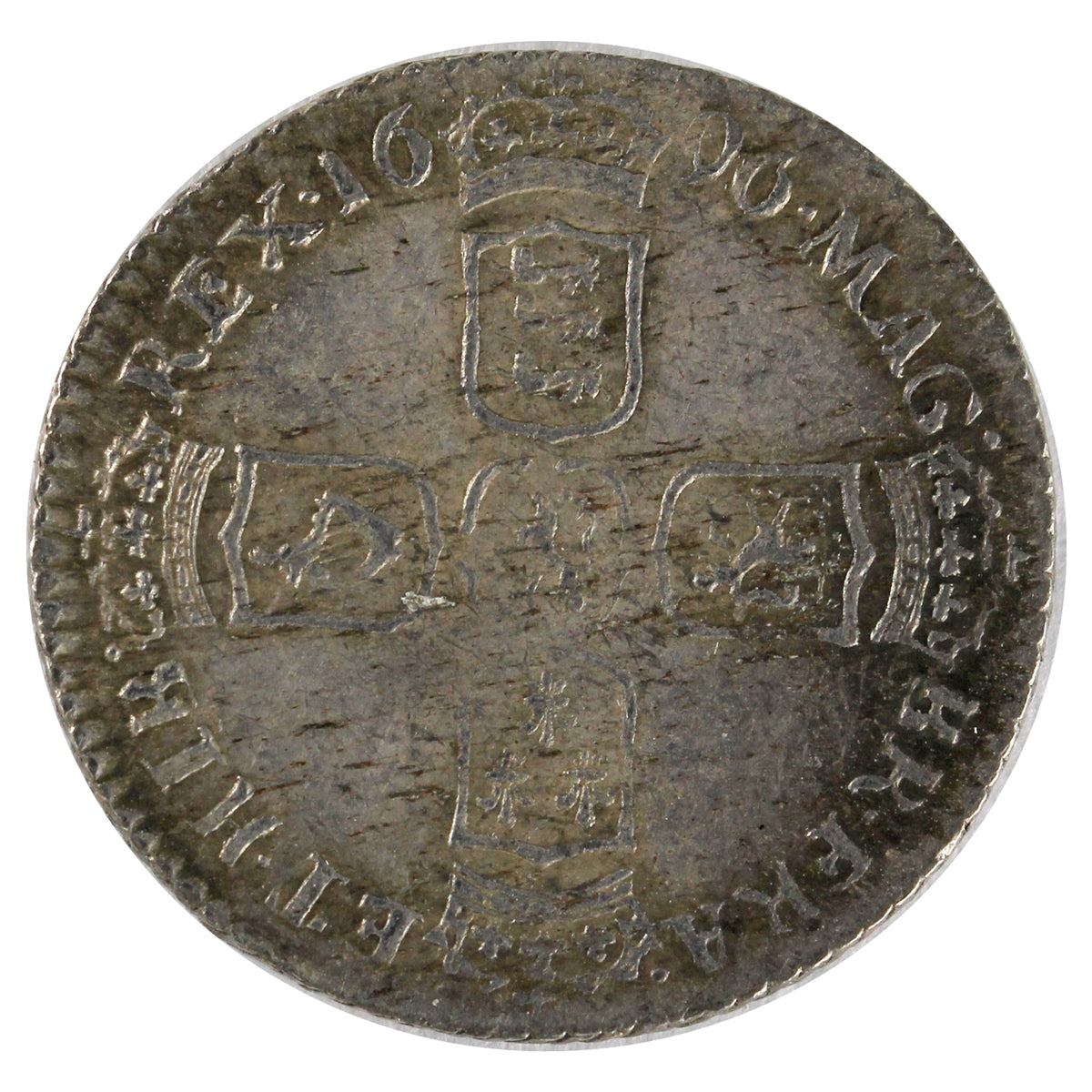 Great Britain 1696 S3520 William III Six Pence Almost Uncirculated (AU-50) $