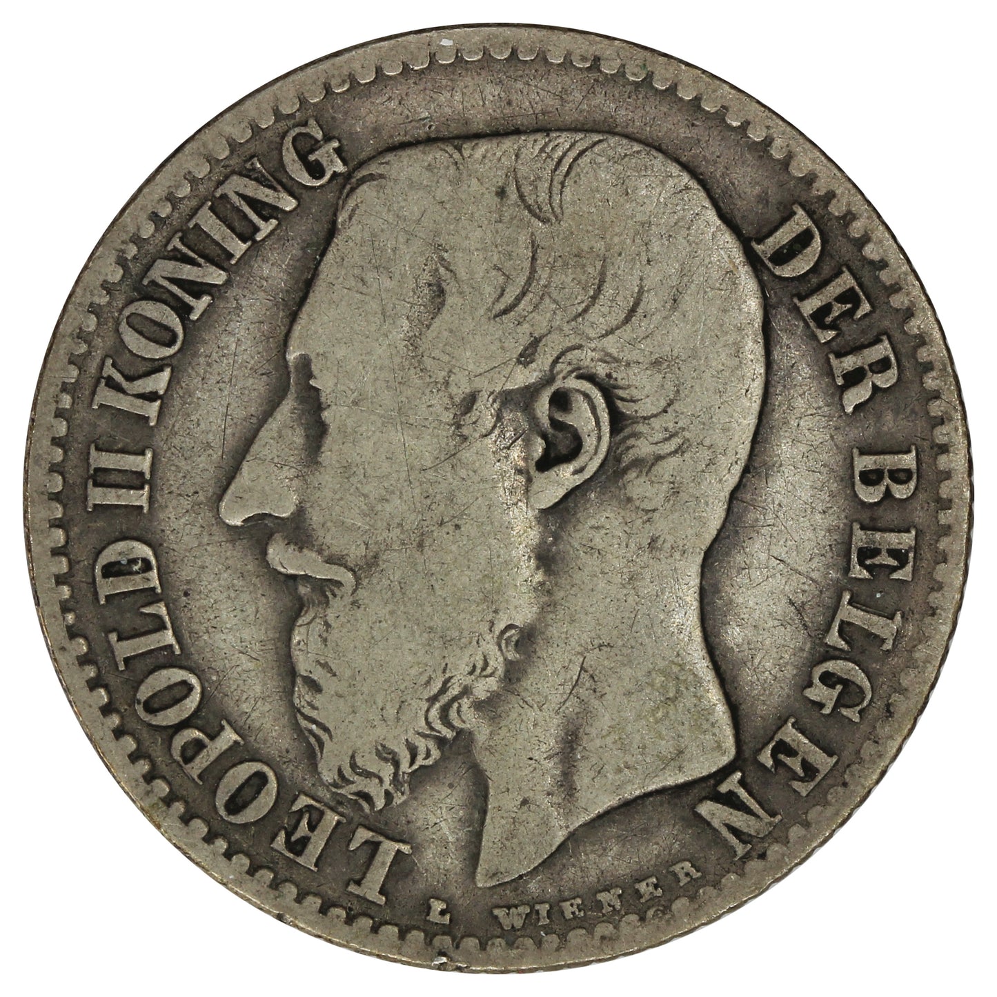 Belgium 1887 Franc Very Fine (VF20)