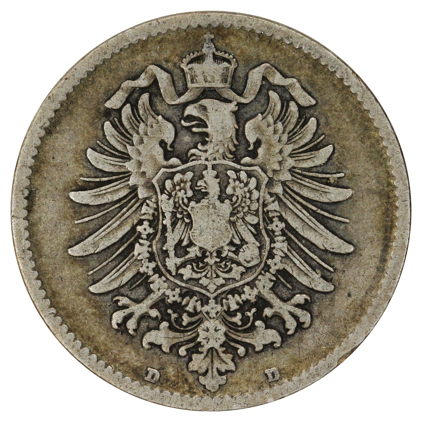 German Empire 1875D Mark Extra Fine (EF40)