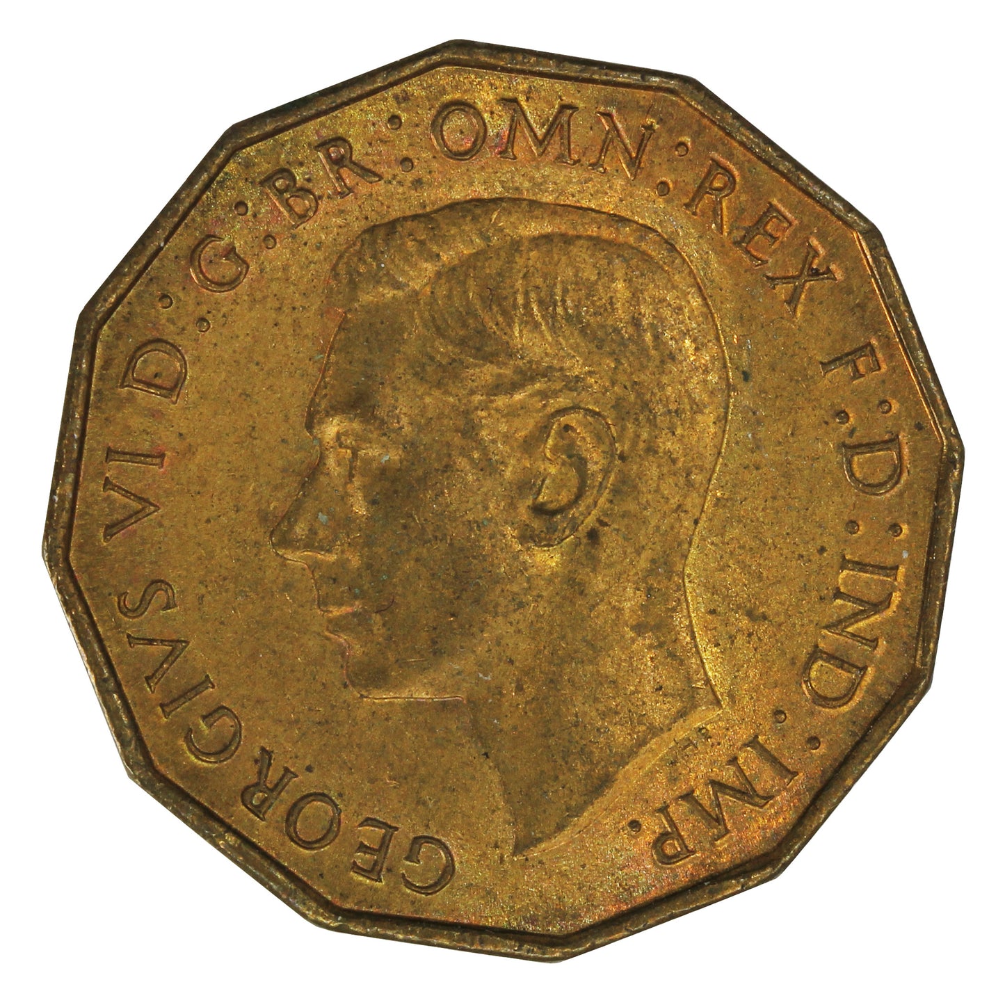 Great Britain 1937 12-Sided 3 Pence Brilliant Uncirculated (MS63)