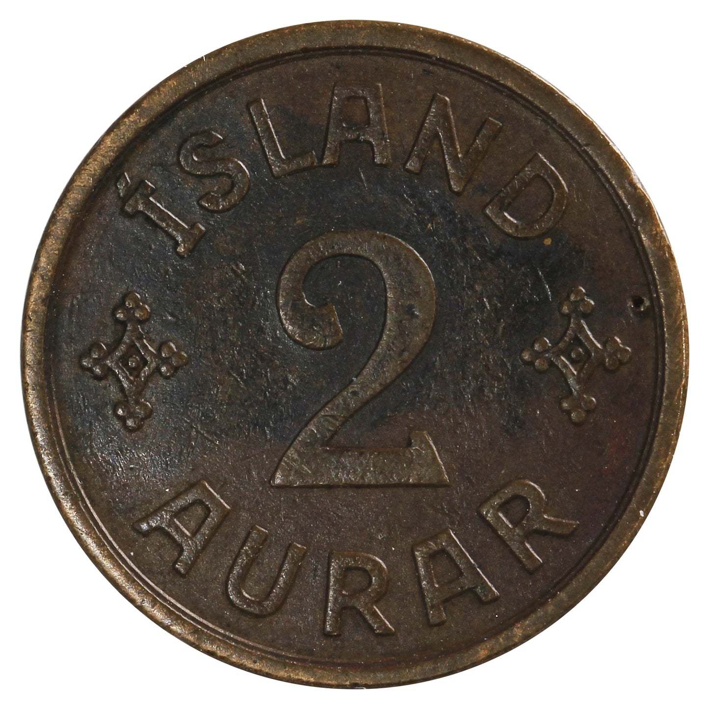 Iceland 1938 NGJ 2 Aurar Extra Fine (EF40)