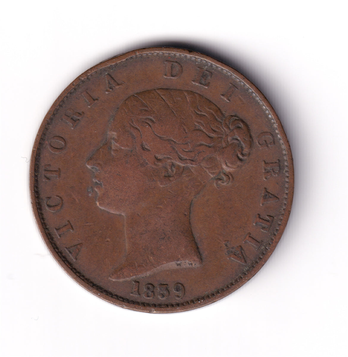 Isle of Man 1839 1/2 Penny Very Fine (VF20)