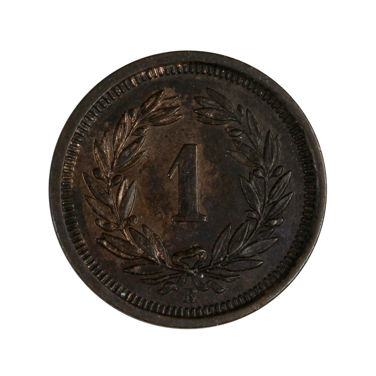 Switzerland 1884B Rappen Almost Uncirculated (AU50) $