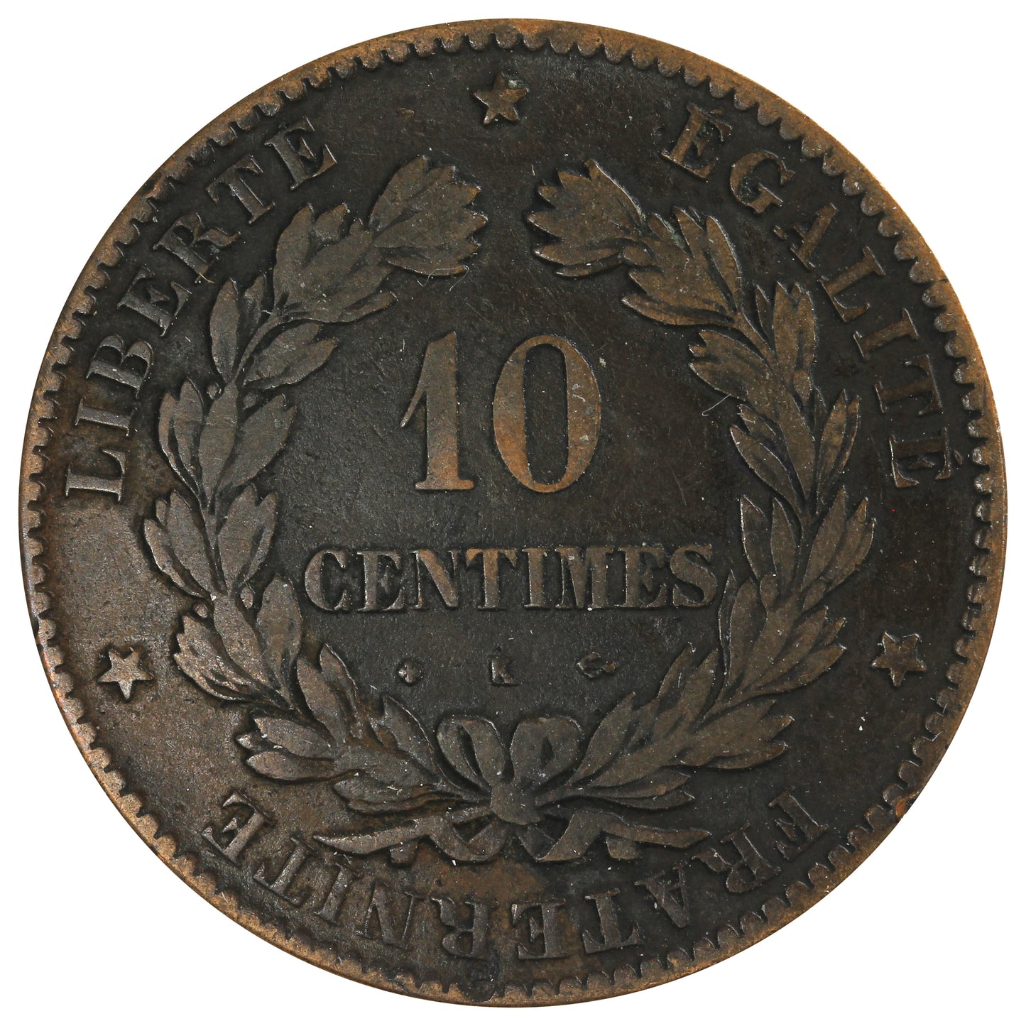 France 1873K 10 Centimes VF-EF (VF30)
