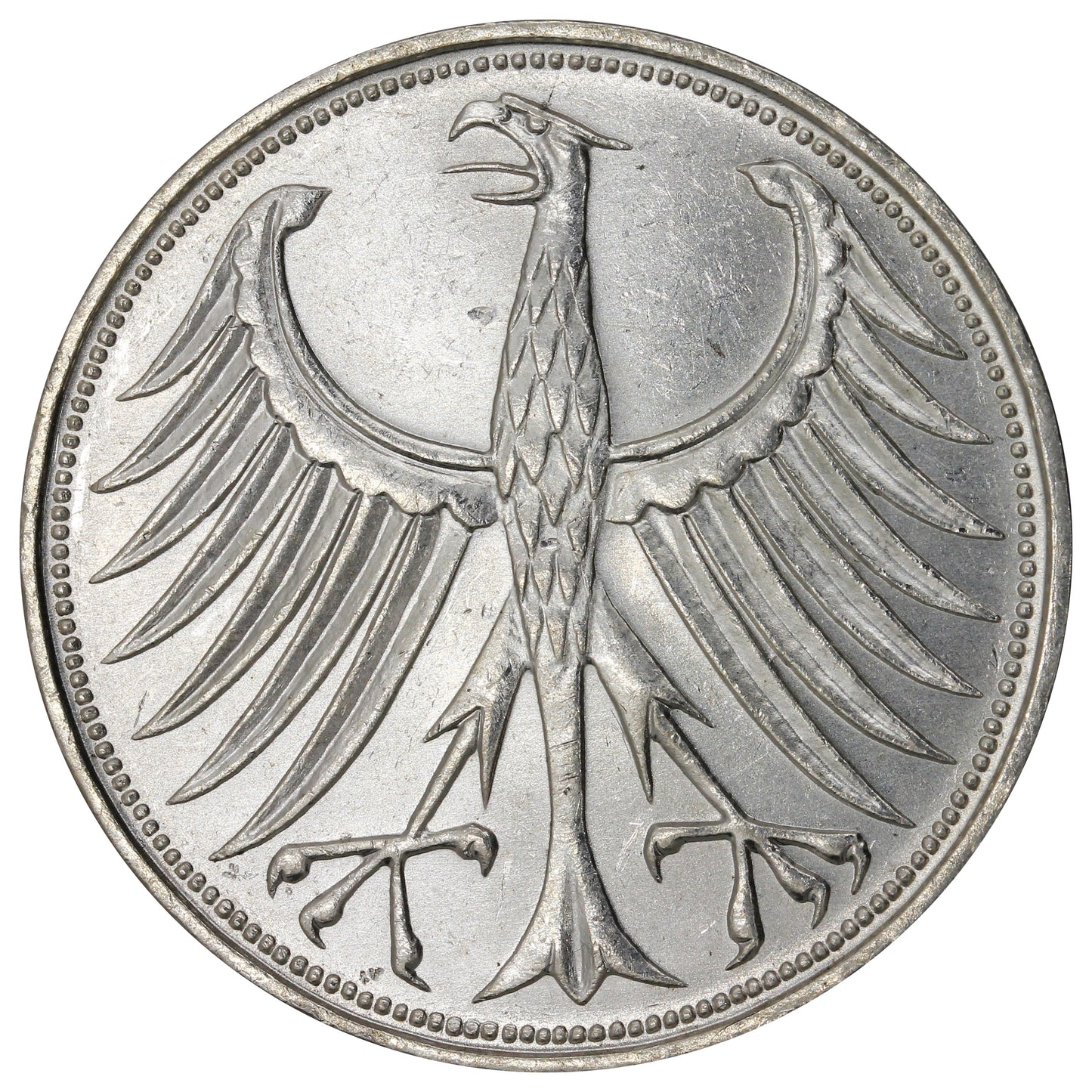 Germany 1966D 5 Marks Uncirculated (MS60)