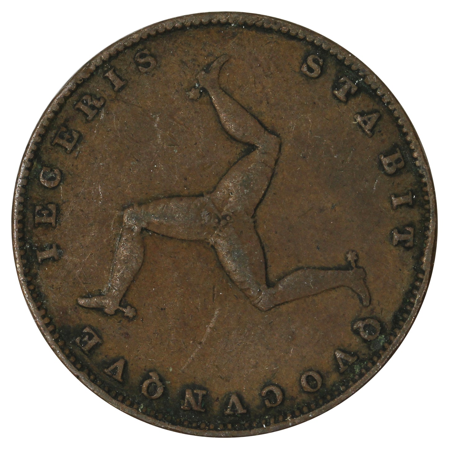 Isle of Man 1839 Farthing Fine (F12)