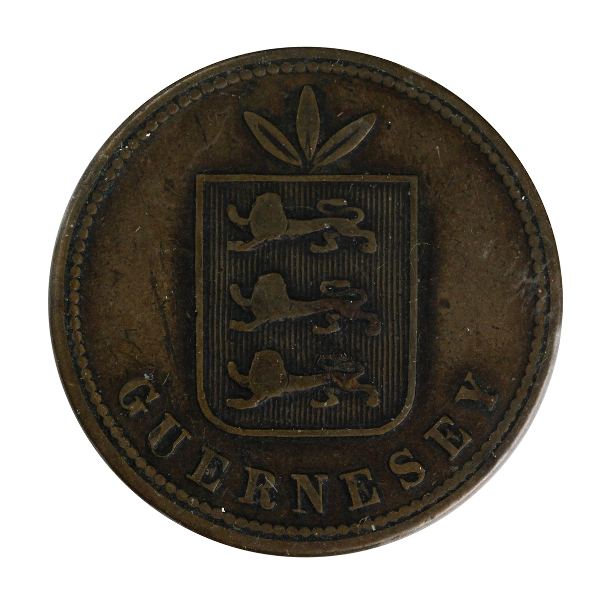 Guernsey 1864 4 Doubles Very Fine (VF20)