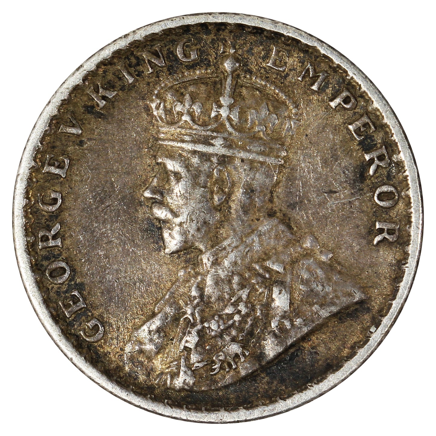 India 1919 1/4 Rupee VF-EF (VF30)