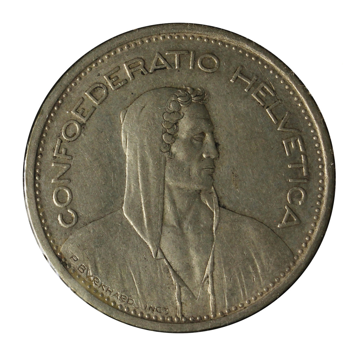 Switzerland 1953B 5 Francs Extra Fine (EF40)