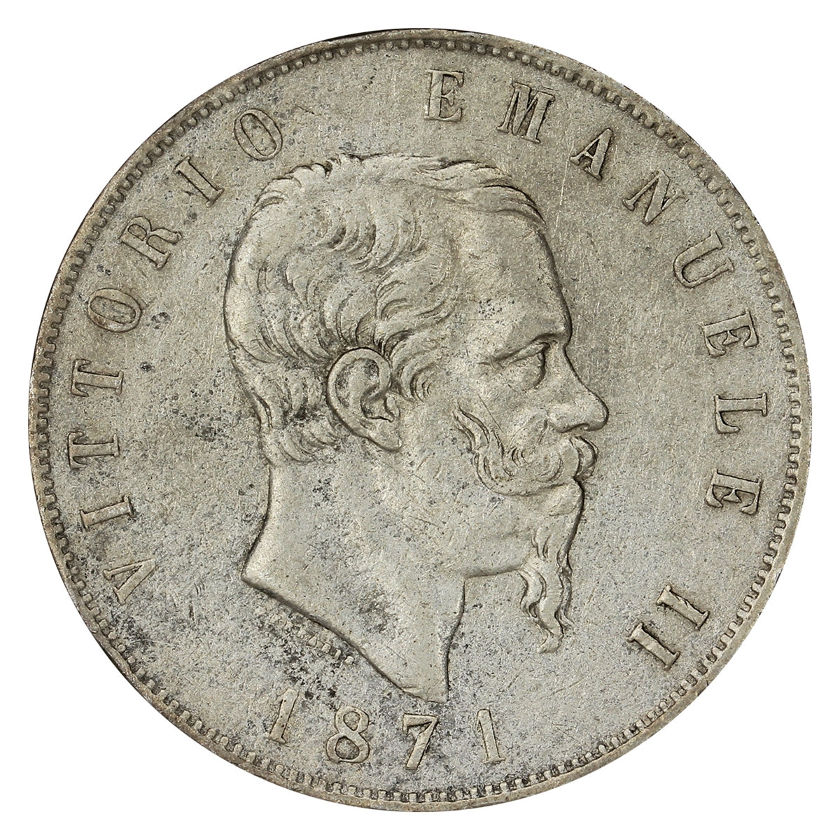 Italy 1871MBN 5 Lire Very Fine (VF20)