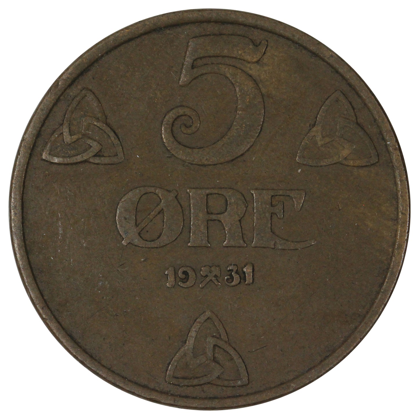 Norway 1931 5 Ore VF-EF (VF-30)