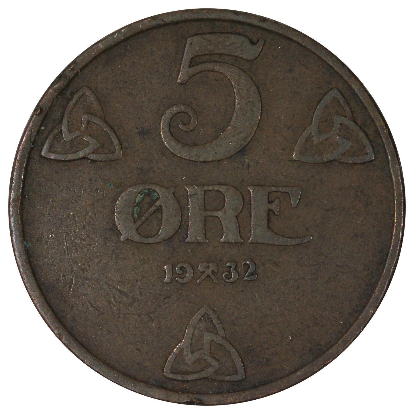 Norway 1932 5 Ore Very Fine (VF-20)