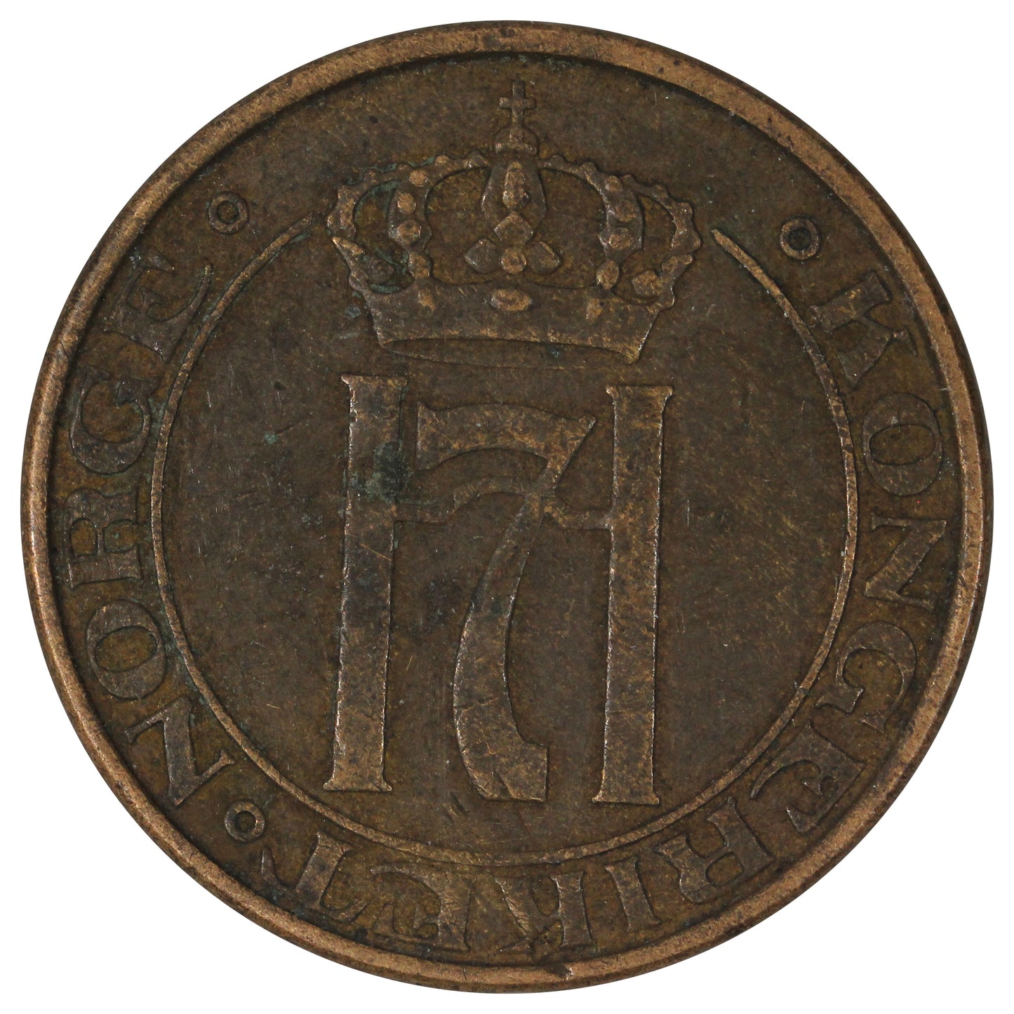Norway 1935 5 Ore VF-EF (VF30)