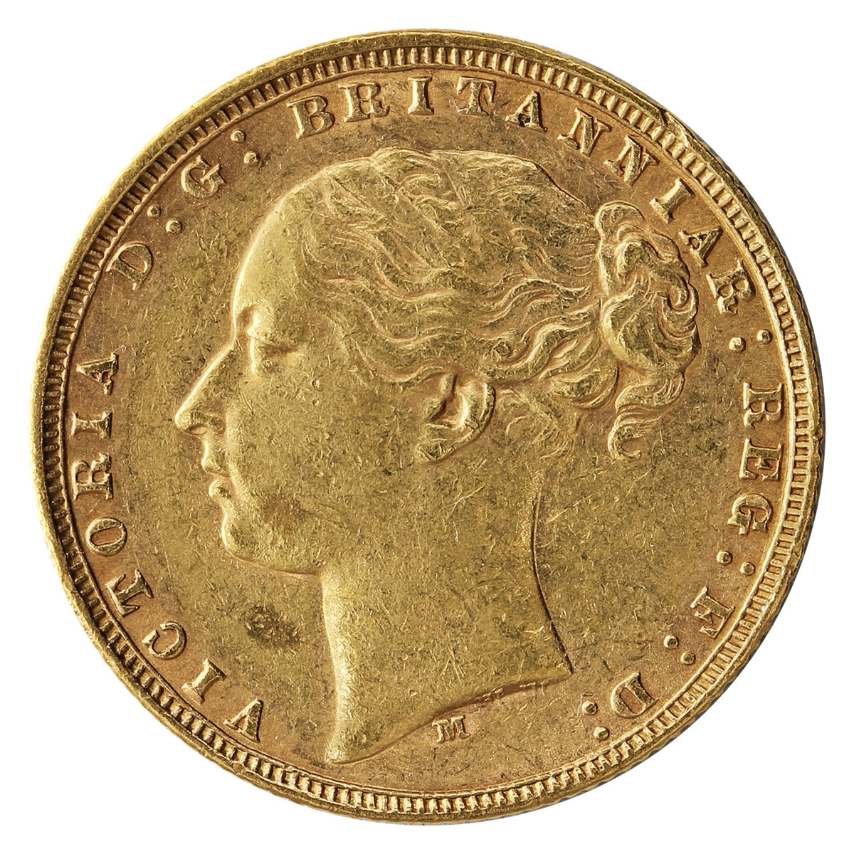 Australia 1876M Gold Sovereign EF-AU (EF45)