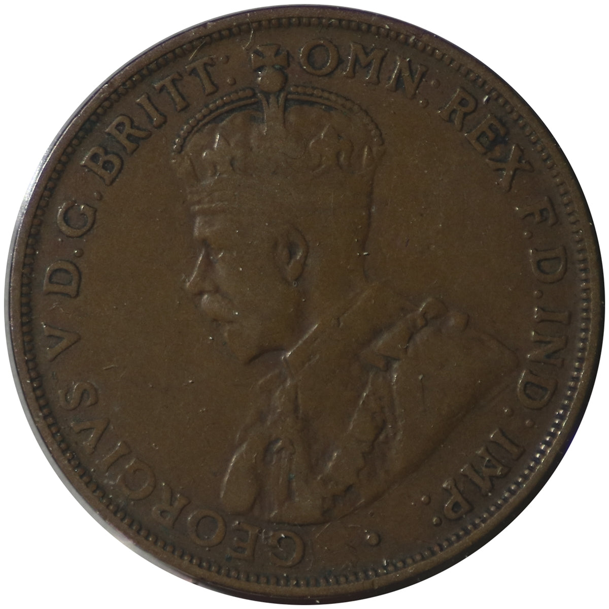 Australia 1920M Without Dot Penny Fine (F12) $