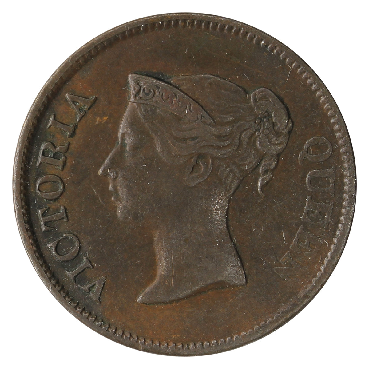 Straits Settlements 1845 EIC 1/4 Cent VF-EF (VF30) $