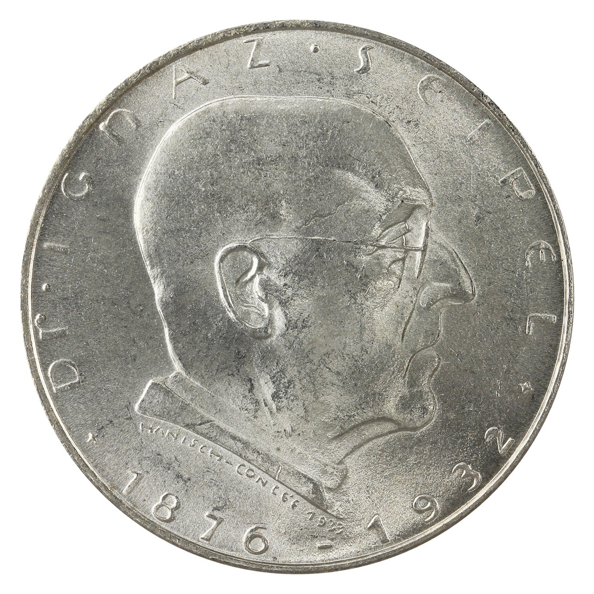 Austria 1932 Ignaz Seipel 2 Schillings Choice Brilliant Uncirculated (MS64)