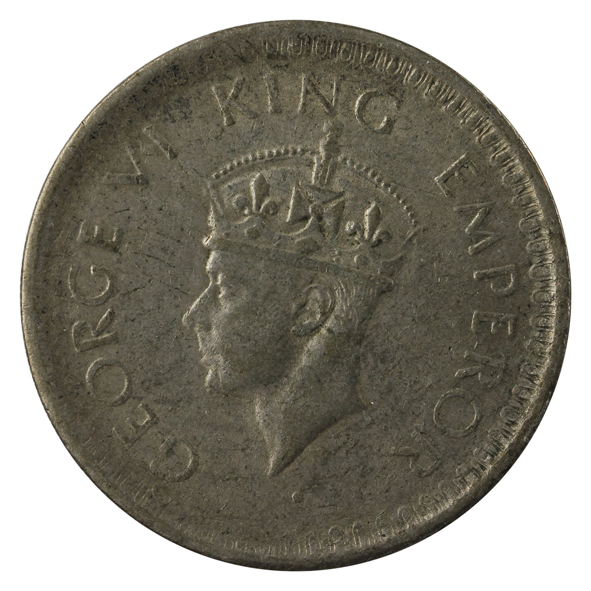 India 1944L 1/2 Rupee Extra Fine (EF40)