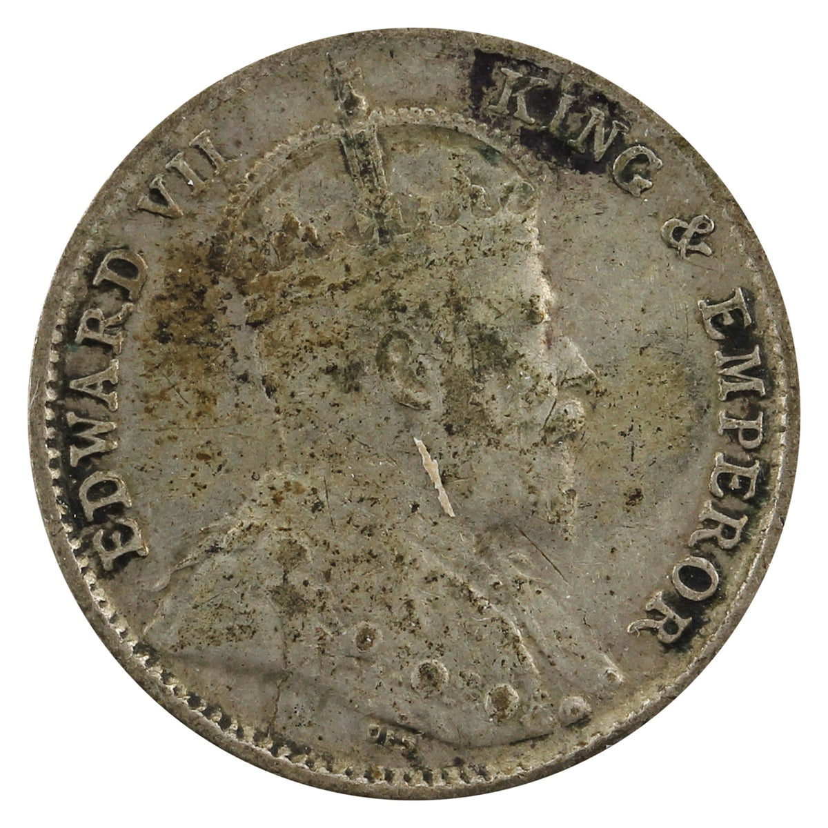 Straits Settlements 1910B 5 Cents F-VF (F15)