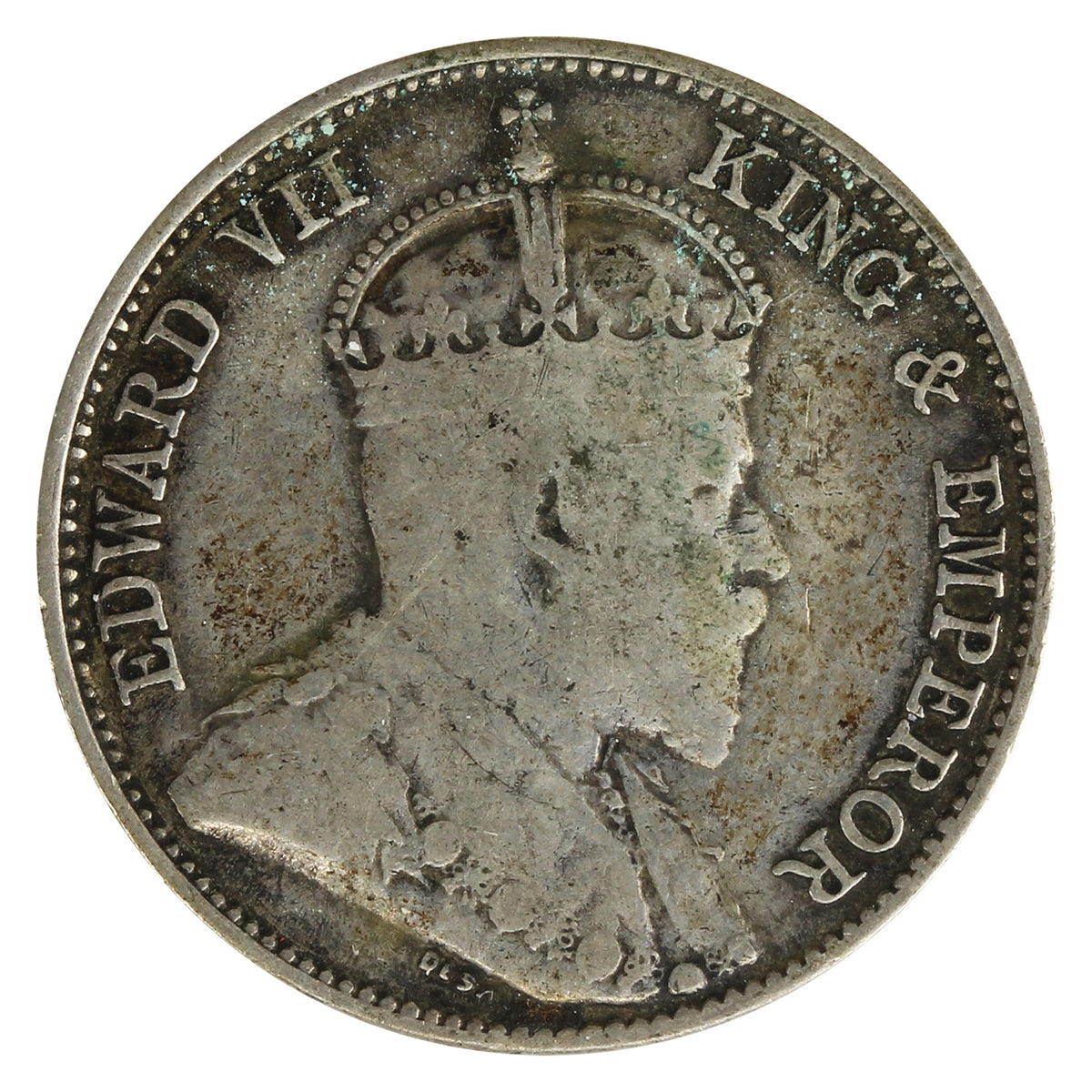 Straits Settlements 1902 10 Cents VG-F (VG10)