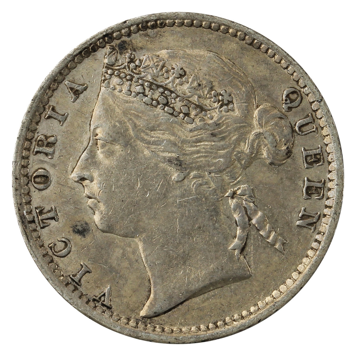 Straits Settlements 1896 10 Cents Extra Fine (EF40) $