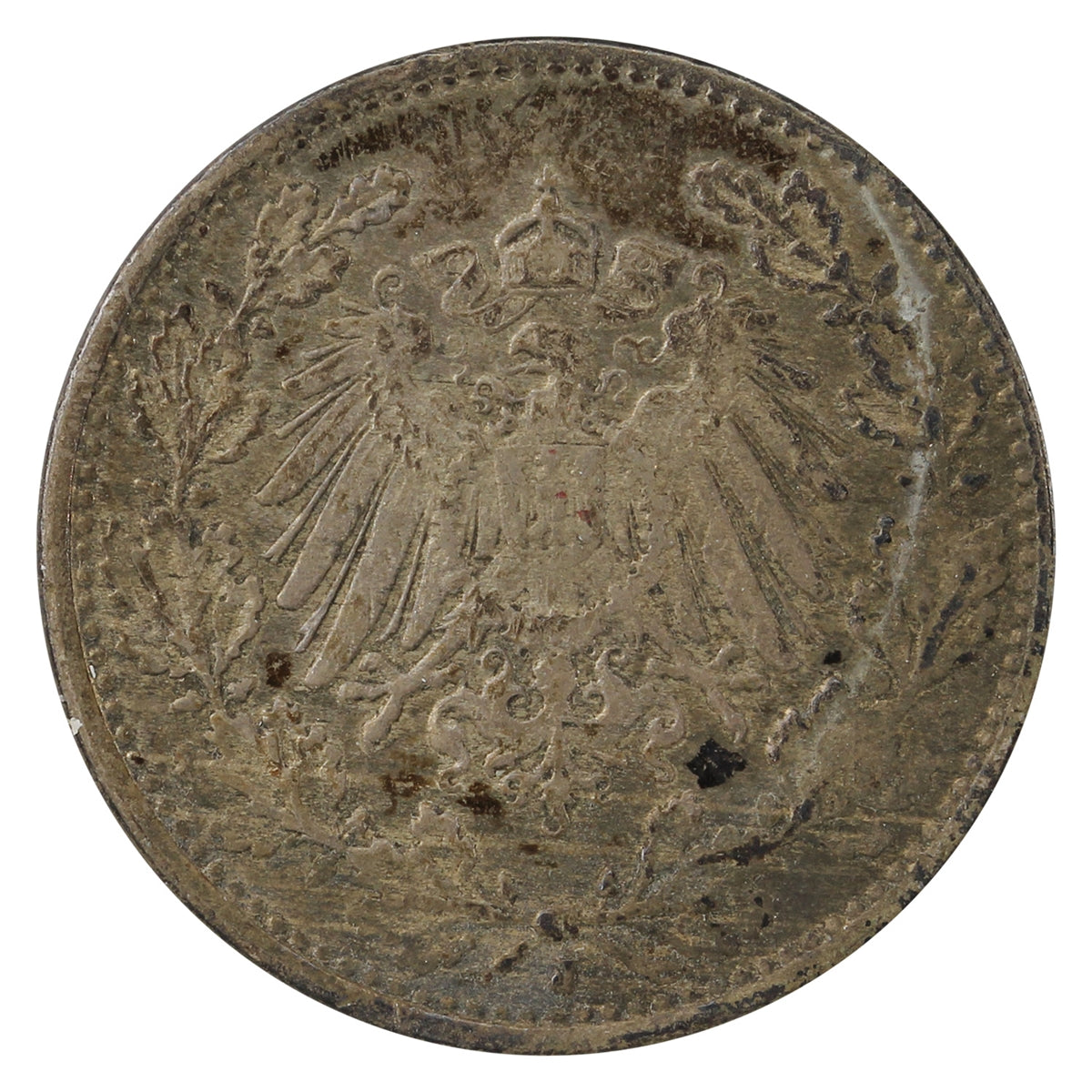 German Empire 1917J 1/2 Mark VF-EF (VF-30)
