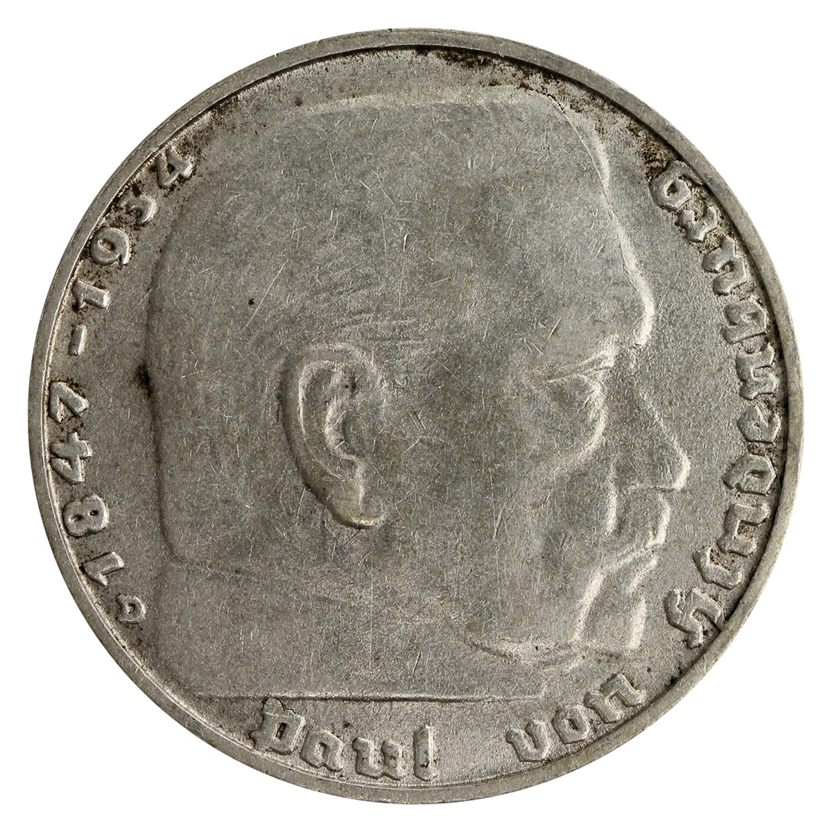 German Third Reich 1938D 2 Marks VF-EF (VF30)