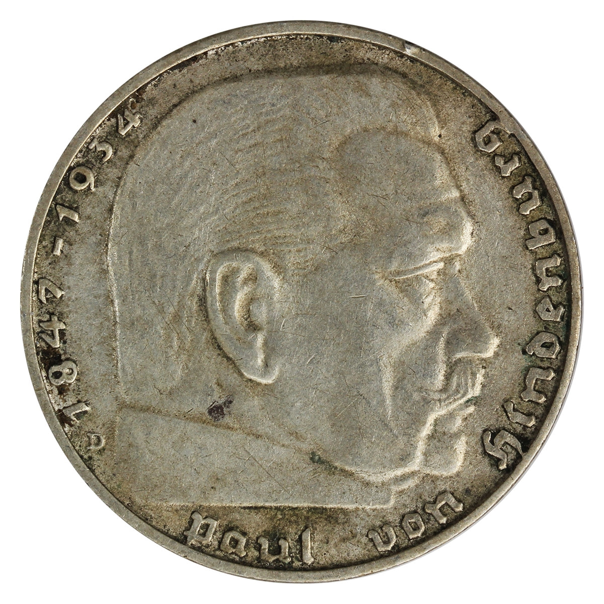 German Third Reich 1939D 2 Marks Very Fine (VF20)